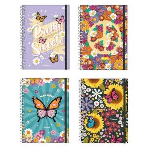 Agenda Espiral Planner Permanente Flower Power Jandaia - Envio de Capas Conforme Disponibilidade do Estoque