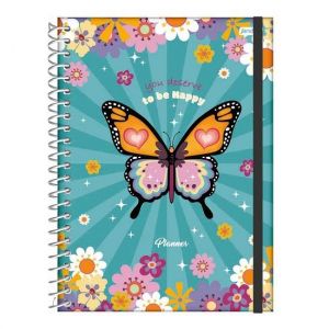 Agenda Espiral Planner Permanente Flower Power Jandaia - Envio de Capas Conforme Disponibilidade do Estoque