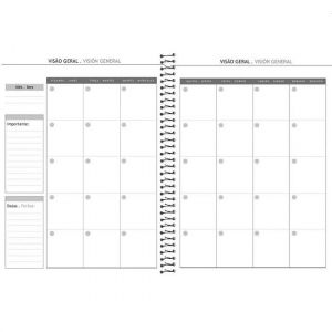 Agenda Espiral Planner Permanente Back To Black 5679167 Foroni - Envio de Capas Conforme Disponibilidade do Estoque