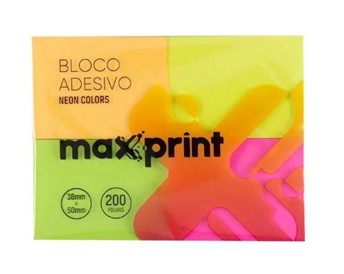 Anote e Cole 38x50mm. 4 Cores 50 Folhas 741705 MaxPrint