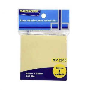 Anote e Cole 75x75 Amarelo Com 100 Folhas MP2010 Masterprint