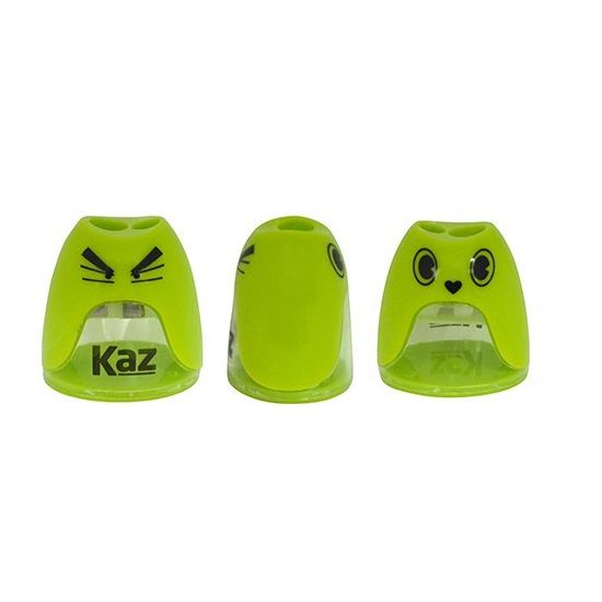 Apontador Com 2 Furos Carinhas KZ8136 Kaz - Envio da Cor Conforme Disponibilidade do Estoque