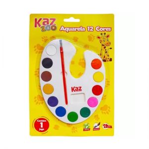 Aquarela Com Godet 12 Cores KZ922987 Kaz