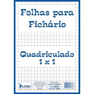 Bloco Para Fichário Universitário (Grande) Quadriculado 1x1 50 Folhas Tamoio