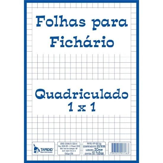 Bloco Para Fichário Universitário (Grande) Quadriculado 1x1 50 Folhas Tamoio