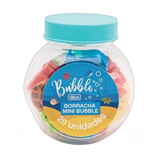 Borracha Mini Bubble Com 20 Unidades Tilibra