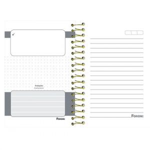 Caderneta Espiral 1/8 96 Folhas Capa Dura Back To Black 4782045 Foroni - Envio de Capas Conforme Disponibilidade do Estoque