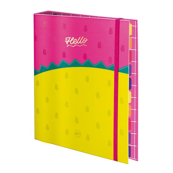 Caderno Argolado Colegial (Médio) Com Elástico Hello 3410 Dac