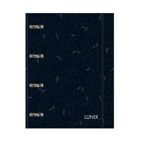 Caderno Argolado Com Elástico Lunix Preto Tilibra