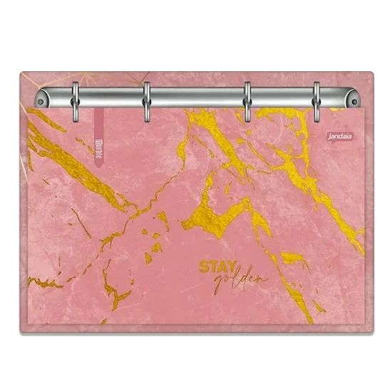 Caderno Argolado Colegial (Médio) Porta Ficha Marble 75818-77 Jandaia