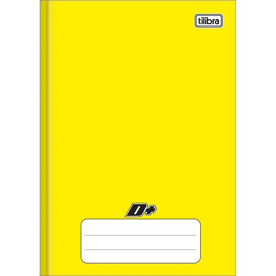 Caderno Brochura 1/4 (Pequeno) 48 Folhas Capa Dura Amarelo Mais   Tilibra