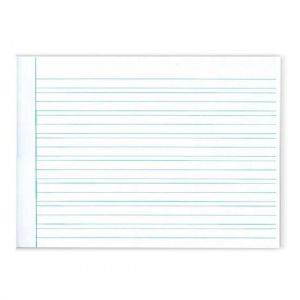 Caderno Brochura 1/4 (Pequeno) 48 Folhas Capa Dura Caligrafia Horizontal Azul 2147 Tamoio