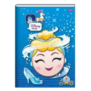 Caderno Brochura 1/4 (Pequeno) 80 Folhas Capa Dura Disney Emoji Jandaia - Envio de Capas Conforme Disponibilidade do Estoque