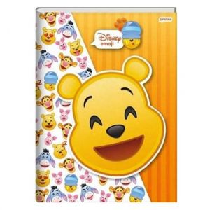 Caderno Brochura 1/4 (Pequeno) 80 Folhas Capa Dura Disney Emoji Jandaia - Envio de Capas Conforme Disponibilidade do Estoque