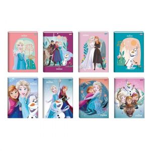 Caderno Brochura 1/4 (Pequeno) 80 Folhas Capa Dura Frozen Jandaia - Envio de Capas Conforme Disponibilidade do Estoque