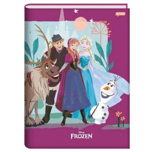 Caderno Brochura 1/4 (Pequeno) 80 Folhas Capa Dura Frozen Jandaia - Envio de Capas Conforme Disponibilidade do Estoque