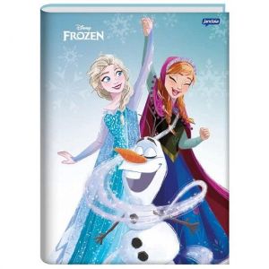 Caderno Brochura 1/4 (Pequeno) 80 Folhas Capa Dura Frozen Jandaia - Envio de Capas Conforme Disponibilidade do Estoque