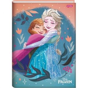 Caderno Brochura 1/4 (Pequeno) 80 Folhas Capa Dura Frozen Jandaia - Envio de Capas Conforme Disponibilidade do Estoque