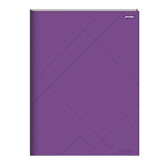 Caderno Brochura 1/4 (Pequeno) 96 Folhas Capa Dura Roxo Stomp Jandaia