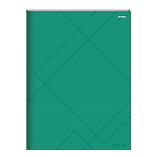 Caderno Brochura 1/4 (Pequeno) 96 Folhas Capa Dura Verde Stomp Jandaia