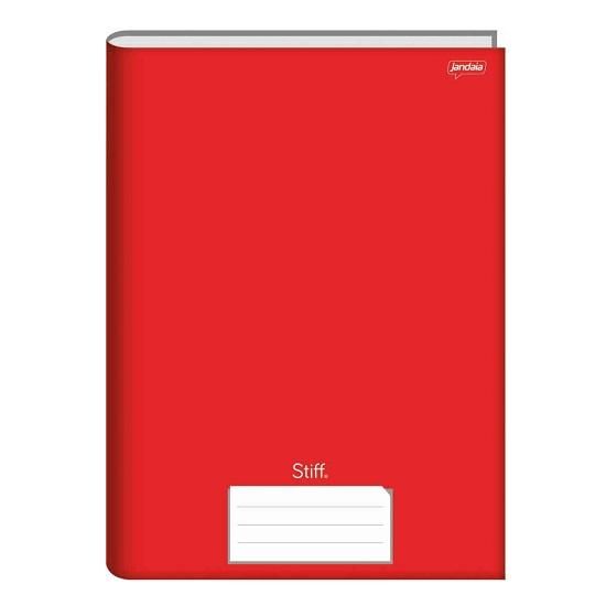 Caderno Brochura 1/4 (Pequeno) 96 Folhas Capa Dura Vermelho Jandaia