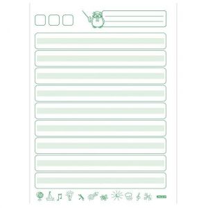 Caderno Brochura Caligrafia Pauta Verde 40 Folhas Dominguinhos São Domingos - Envio de Capas Conforme Disponibilidade do Estoque