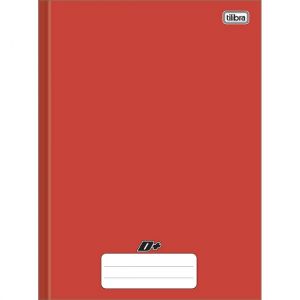 Caderno Brochura Universitário (Grande) 96 Folhas Capa Dura Vermelho Mais   Tilibra