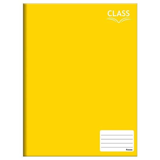 Caderno Brochura Universitário (Grande) 48 Folhas Capa Dura Amarelo 3589241 Foroni