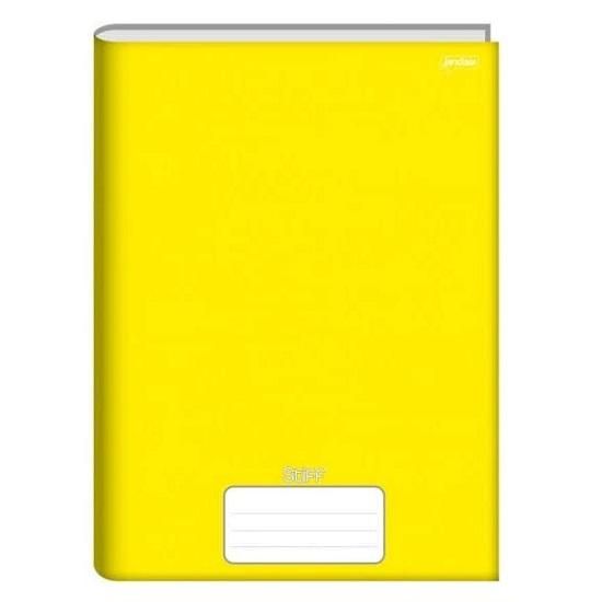 Caderno Brochura Universitário (Grande) 48 Folhas Capa Dura Amarelo Jandaia