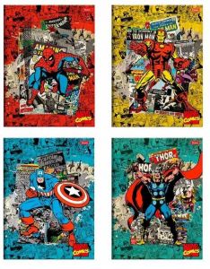 Caderno Brochura Universitário (Grande) 80 Folhas Capa Dura Marvel Comics 4068458 Foroni - Envio de Capas Conforme Disponibilidade do Estoque