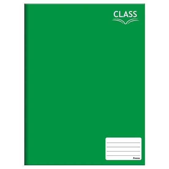 Caderno Brochura Universitário (Grande) 96 Folhas Capa Dura Verde 3589276 Foroni