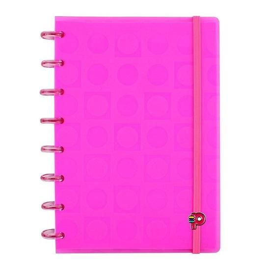 Caderno Bubble A5 Rosa Neon Pop Disc