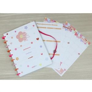 Caderno Decor Grande Preto e Branco Pop Disc