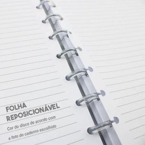 Caderno Decor Grande Preto e Branco Pop Disc