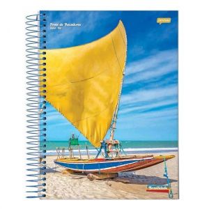 Caderno Espiral 1/4 (Pequeno) 48 Folhas Capa Flexível Brasilidade Jandaia - Envio de Capas Conforme Disponibilidade do Estoque