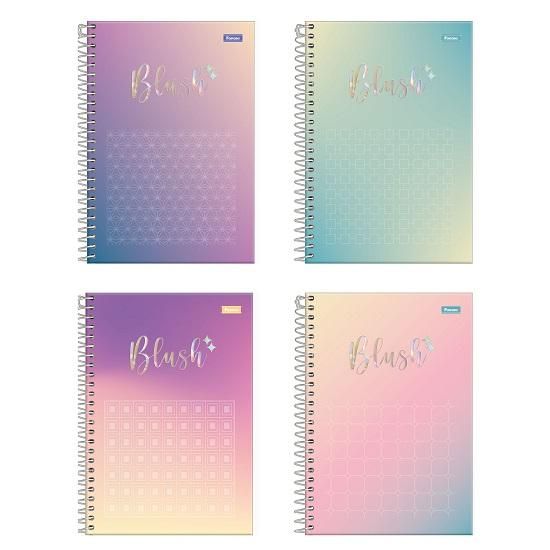 Caderno Espiral 1/4 (Pequeno) 80 Folhas Blush 3164720 Foroni - Envio de Capas Conforme Disponibilidade do Estoque