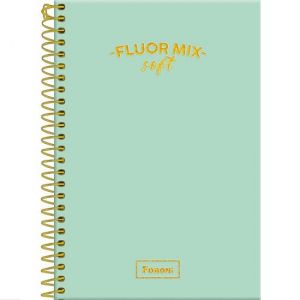 Caderno Espiral 1/4 (Pequeno) 80 Folhas Capa Dura Fluor Mix Soft 3162655  Foroni - Envio de Capas Conforme Disponibilidade do Estoque