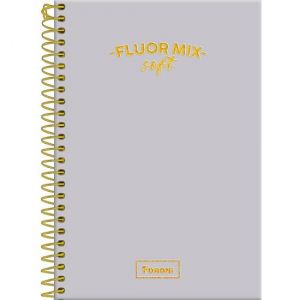 Caderno Espiral 1/4 (Pequeno) 80 Folhas Capa Dura Fluor Mix Soft 3162655  Foroni - Envio de Capas Conforme Disponibilidade do Estoque