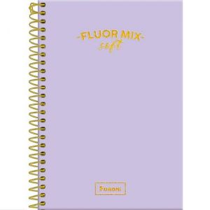 Caderno Espiral 1/4 (Pequeno) 80 Folhas Capa Dura Fluor Mix Soft 3162655  Foroni - Envio de Capas Conforme Disponibilidade do Estoque