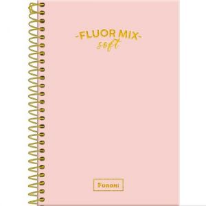 Caderno Espiral 1/4 (Pequeno) 80 Folhas Capa Dura Fluor Mix Soft 3162655  Foroni - Envio de Capas Conforme Disponibilidade do Estoque