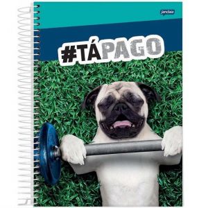 Caderno Espiral 1/4 (Pequeno) 80 Folhas Capa Dura Pets Jandaia - Envio de Capas Conforme Disponibilidade do Estoque