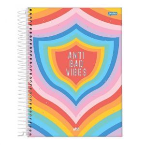 Caderno Espiral 1/4 (Pequeno) 80 Folhas Capa Dura Wish Jandaia - Envio de Capas Conforme Disponibilidade do Estoque