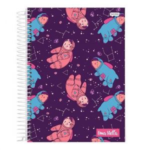 Caderno Espiral 1/4 (Pequeno) 80 Folhas Capa Dura Stella Jandaia - Envio de Capas Conforme Disponibilidade do Estoque