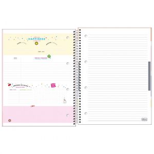 Caderno Espiral A4 90g 80 Folhas Capa Dura Happy Tilibra - Envio de Capas Conforme Disponibilidade do Estoque