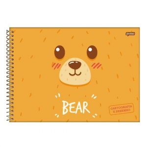 Caderno Espiral Cartografia 80 Folhas Capa Dura Cute Animals Jandaia - Envio de Capas Conforme Disponibilidade do Estoque