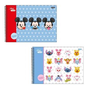 Caderno Espiral Cartografia 80 Folhas Capa Dura Disney Emoji Jandaia - Envio de Capas Conforme Disponibilidade do Estoque