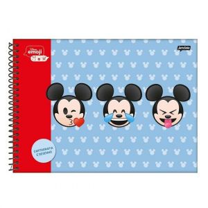 Caderno Espiral Cartografia 80 Folhas Capa Dura Disney Emoji Jandaia - Envio de Capas Conforme Disponibilidade do Estoque