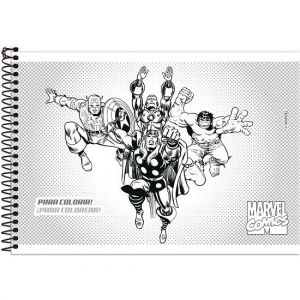 Caderno Espiral Cartografia 80 Folhas Capa Dura Marvel Comics 68431 Foroni