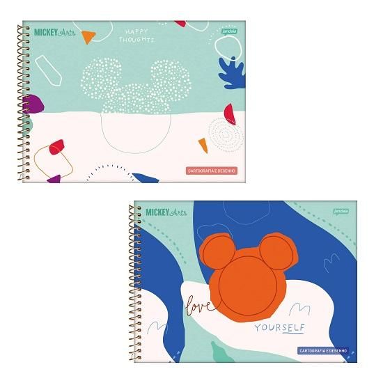 Caderno cartografia e desenho capa dura 48 folhas Disney Minnie