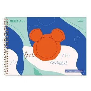 Caderno Espiral Cartografia 80 Folhas Capa Dura Mickey Arts Jandaia - Envio de Capas Conforme Disponibilidade do Estoque